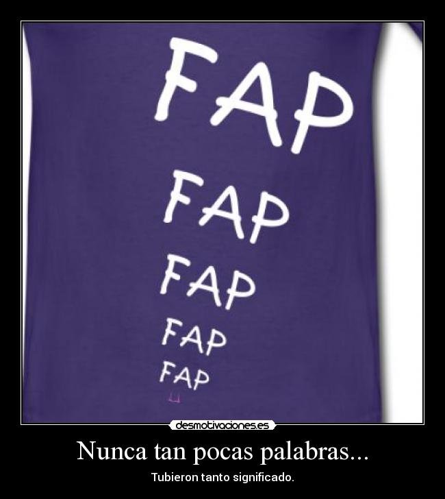 Nunca tan pocas palabras... -