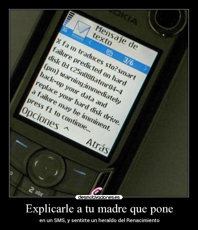 Explicarle a tu madre que pone -