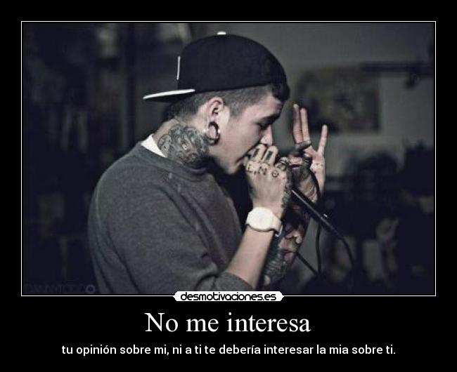 No me interesa - 