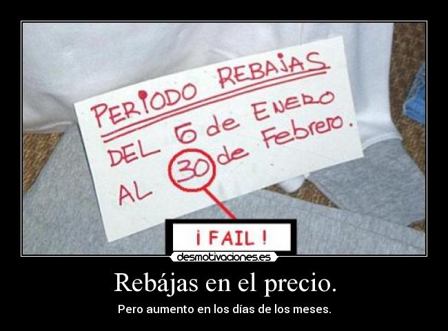 Rebájas en el precio. -