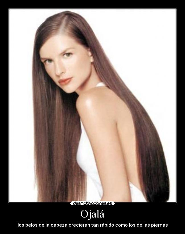 Ojalá - los pelos de la cabeza crecieran tan rápido como los de las piernas