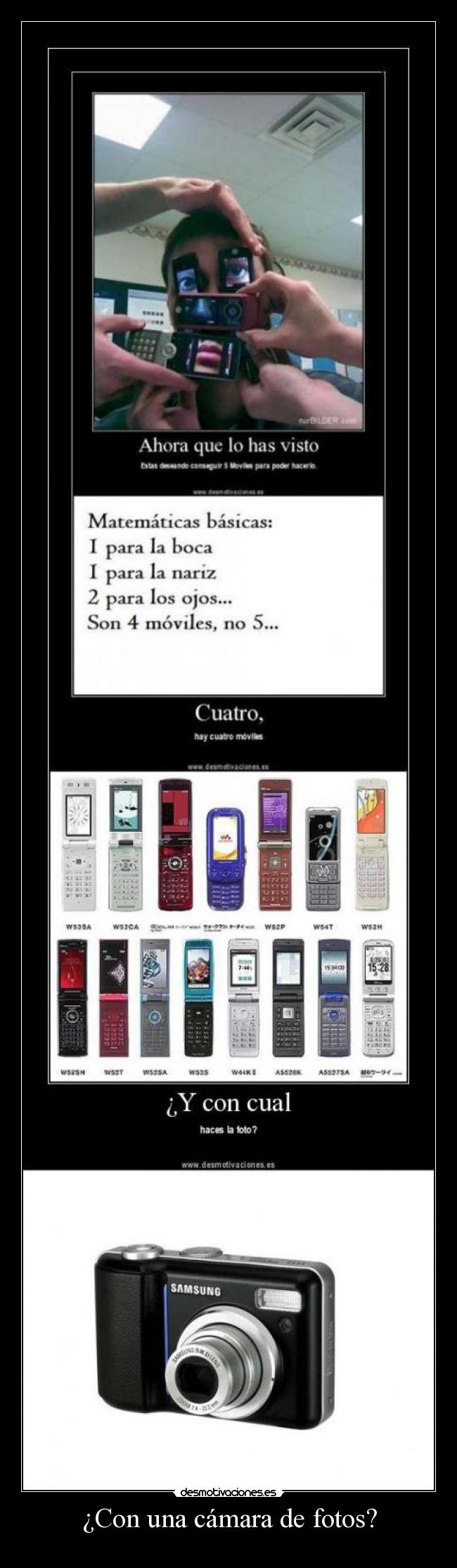 ¿Con una cámara de fotos? -