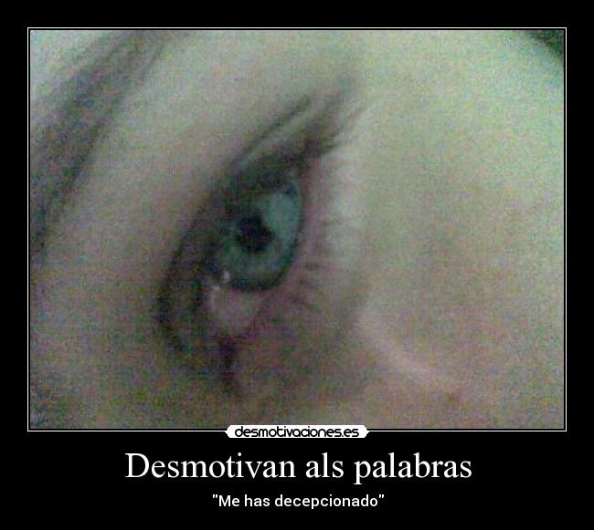 Desmotivan als palabras -
