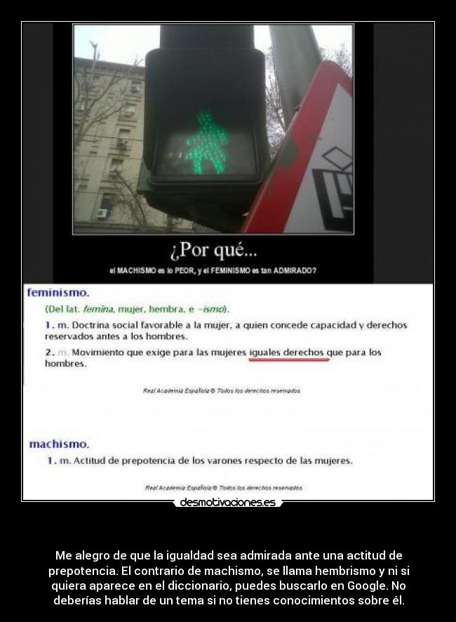 Imágenes y Carteles de HEMBRISMO Pag. 4 | Desmotivaciones