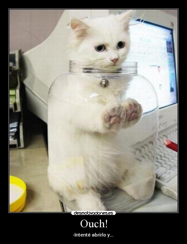 Ouch! - -Intenté abrirlo y...
