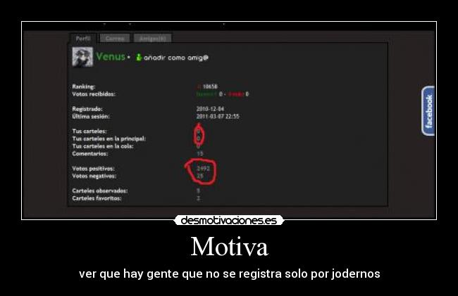 Motiva - ver que hay gente que no se registra solo por jodernos