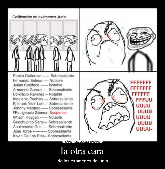 la otra cara - de los examenes de junio