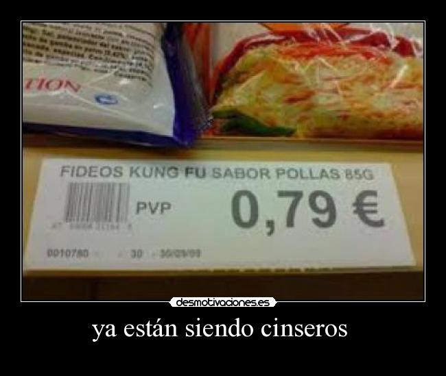 ya están siendo cinseros -