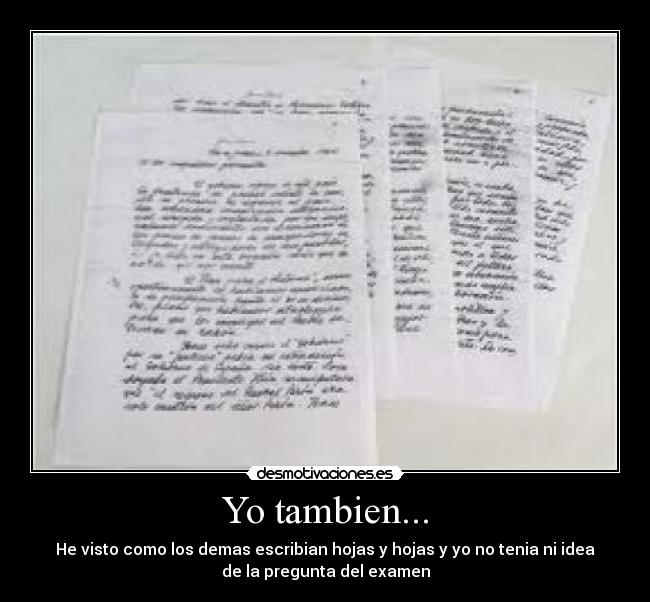 Yo tambien... -