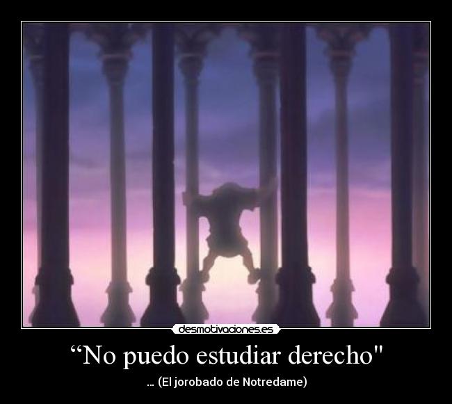 “No puedo estudiar derecho -