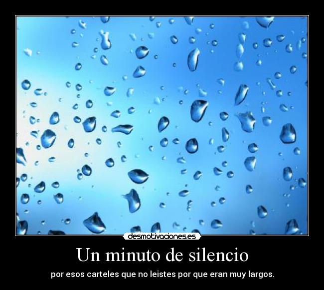 Un minuto de silencio -