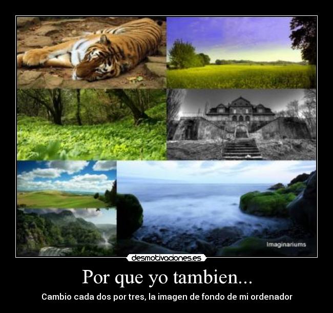 Por que yo tambien... - Cambio cada dos por tres, la imagen de fondo de mi ordenador