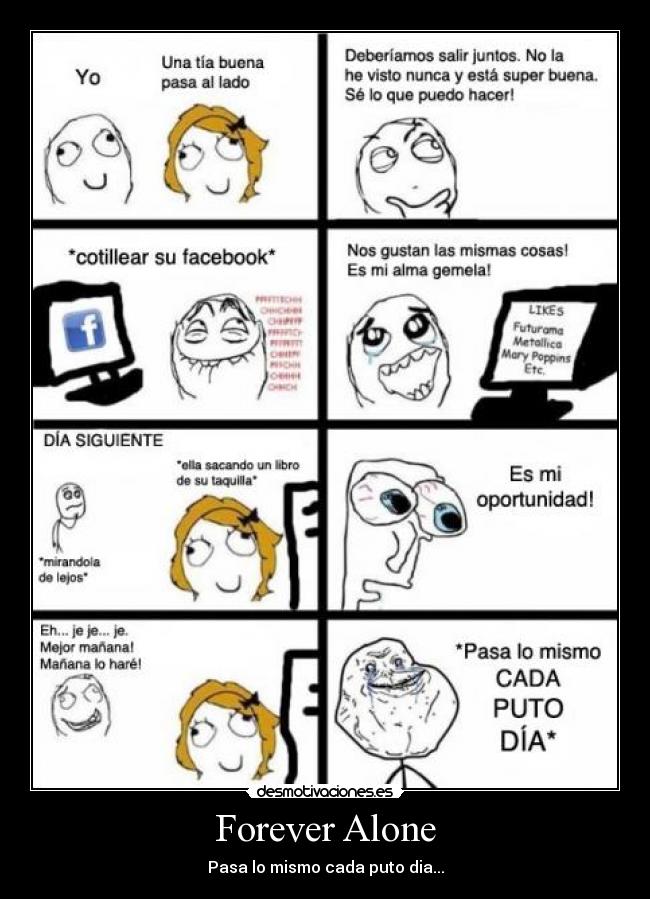 carteles forever alone siempre solo desmotivaciones