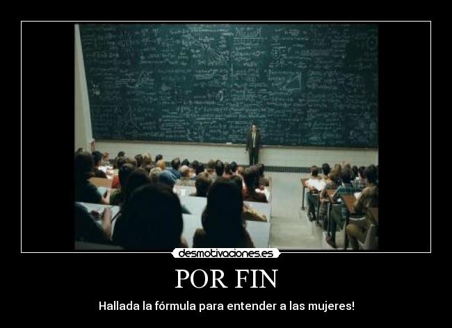 POR FIN - Hallada la fórmula para entender a las mujeres!