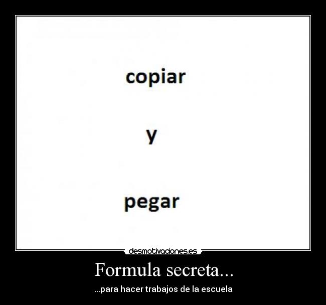 Formula secreta... -