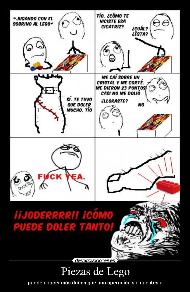 carteles piezas lego desmotivaciones