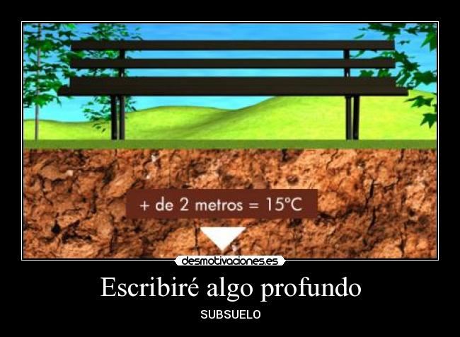 carteles escribir profundo subsuelo desmotivaciones