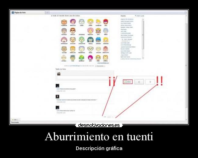 Aburrimiento en tuenti -