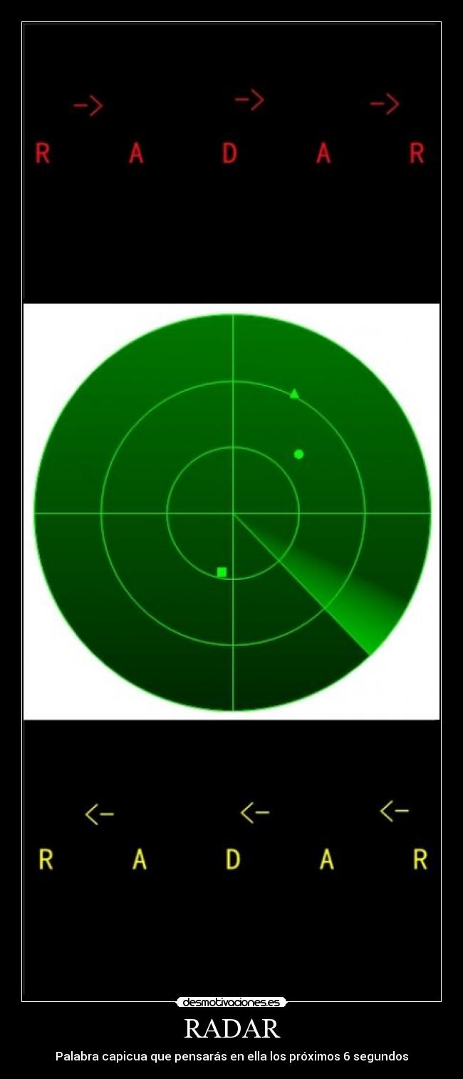 RADAR - Palabra capicua que pensarás en ella los próximos 6 segundos