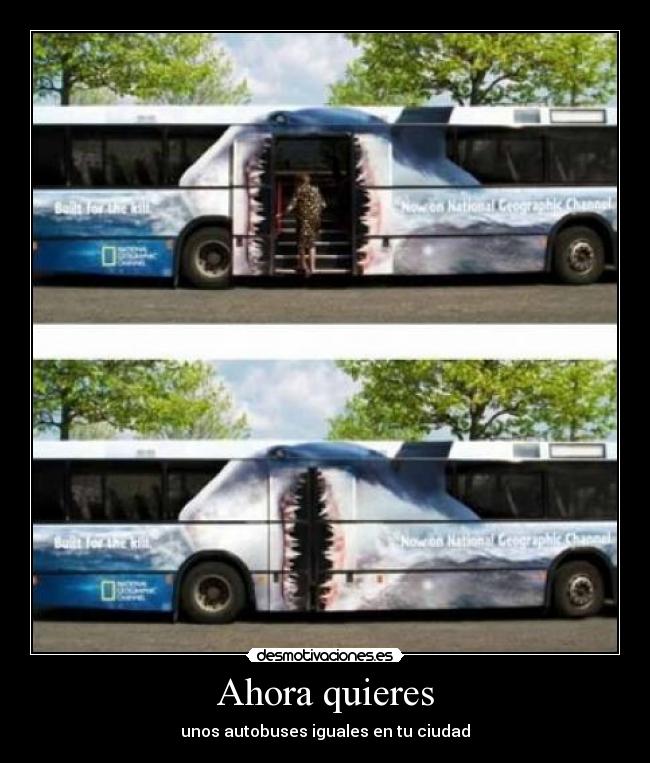 Ahora quieres - unos autobuses iguales en tu ciudad