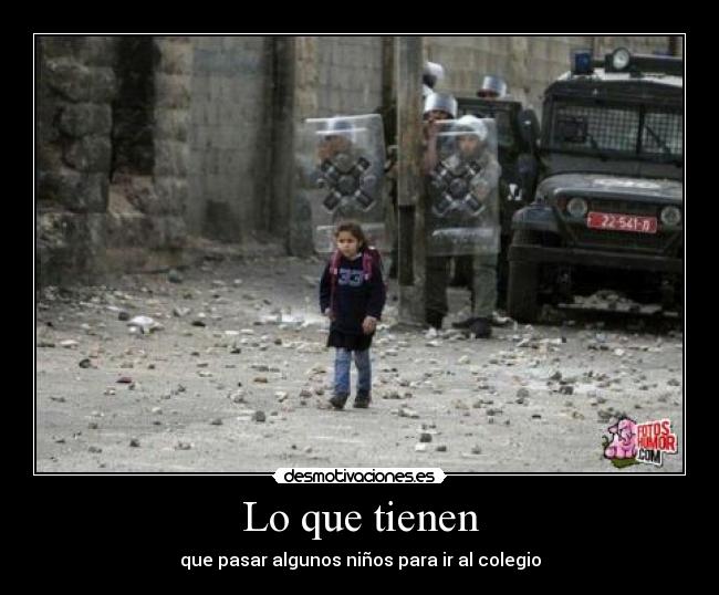 Lo que tienen - que pasar algunos niños para ir al colegio