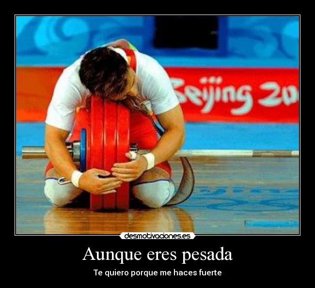 carteles alzar pesas abrazos musculoso desmotivaciones