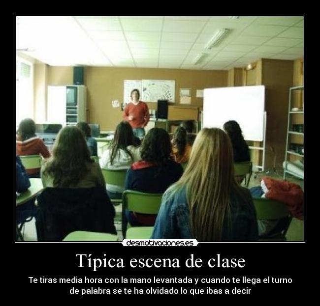 Típica escena de clase -