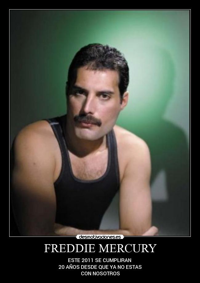 FREDDIE MERCURY - ESTE 2011 SE CUMPLIRAN 
20 AÑOS DESDE QUE YA NO ESTAS
CON NOSOTROS