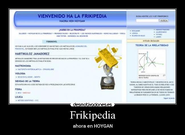 Frikipedia - ahora en HOYGAN