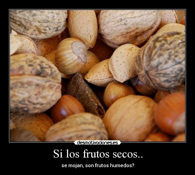 Si los frutos secos.. - se mojan, son frutos humedos?