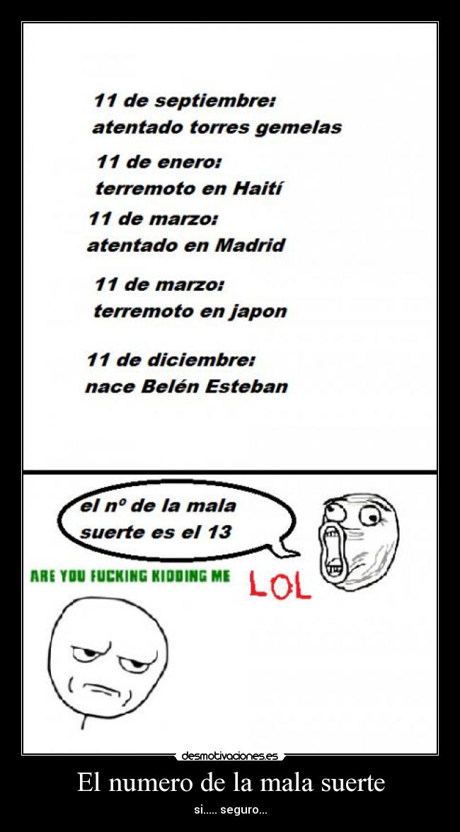 El numero de la mala suerte -