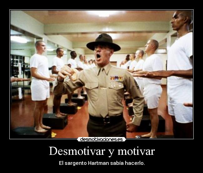 Desmotivar y motivar -