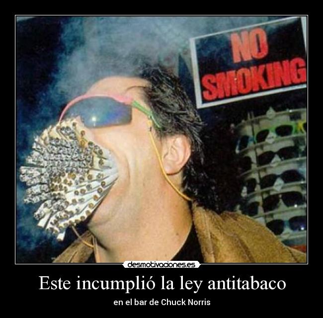 Este incumplió la ley antitabaco -