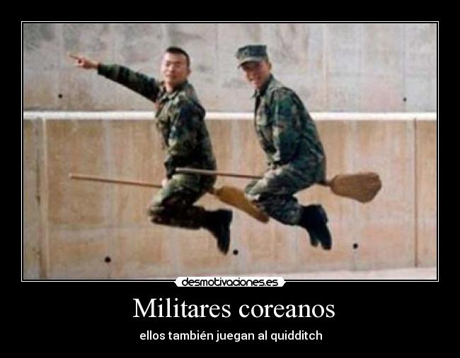 Militares coreanos - ellos también juegan al quidditch