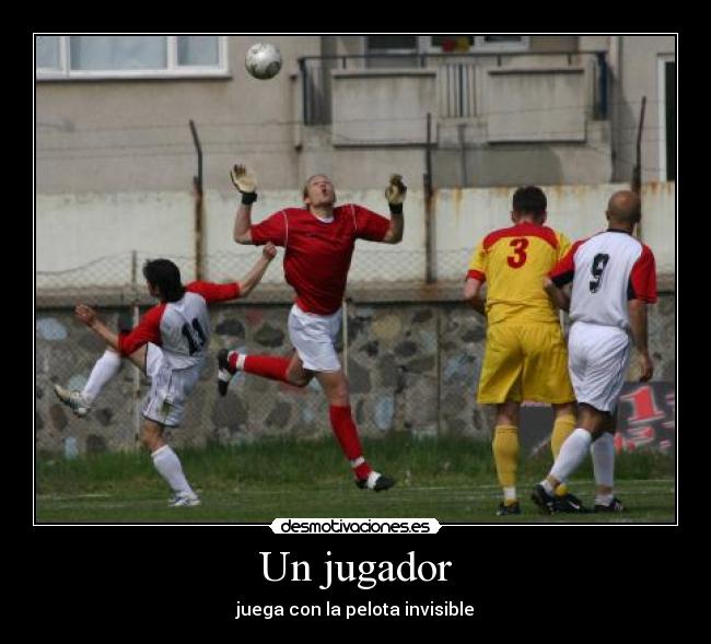 Un jugador - juega con la pelota invisible