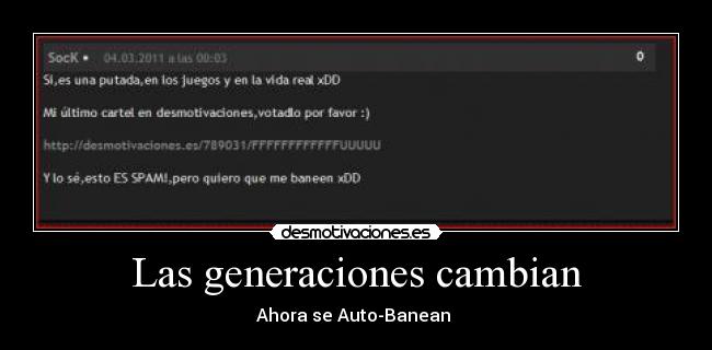 Las generaciones cambian - 