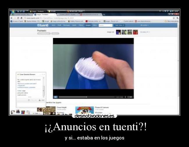 ¡¿Anuncios en tuenti?! - y si... estaba en los juegos