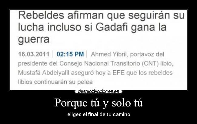 Porque tú y solo tú -