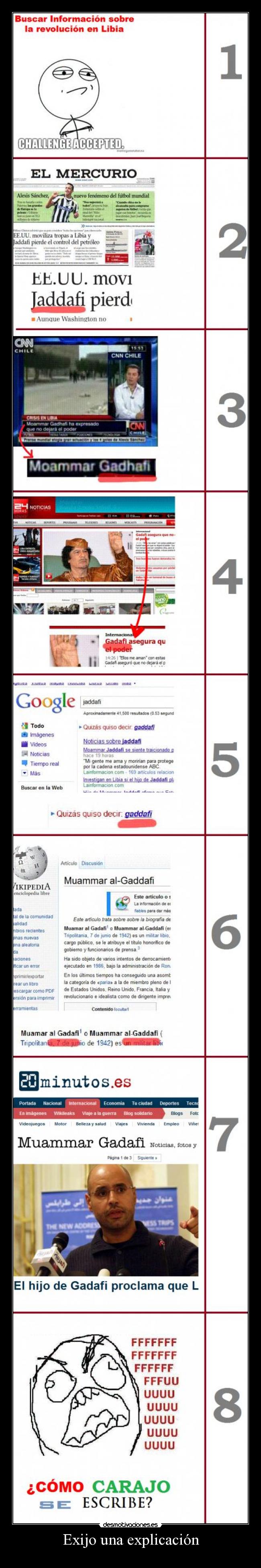 Exijo una explicación -