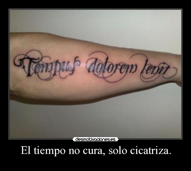 El tiempo no cura, solo cicatriza. -