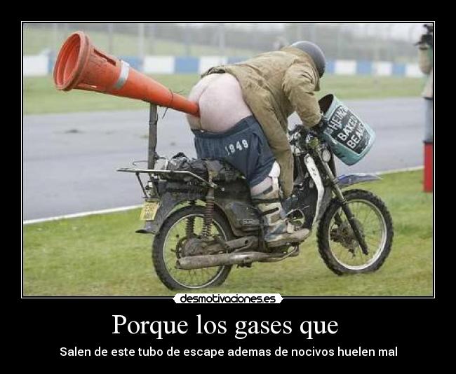Porque los gases que - Salen de este tubo de escape ademas de nocivos huelen mal