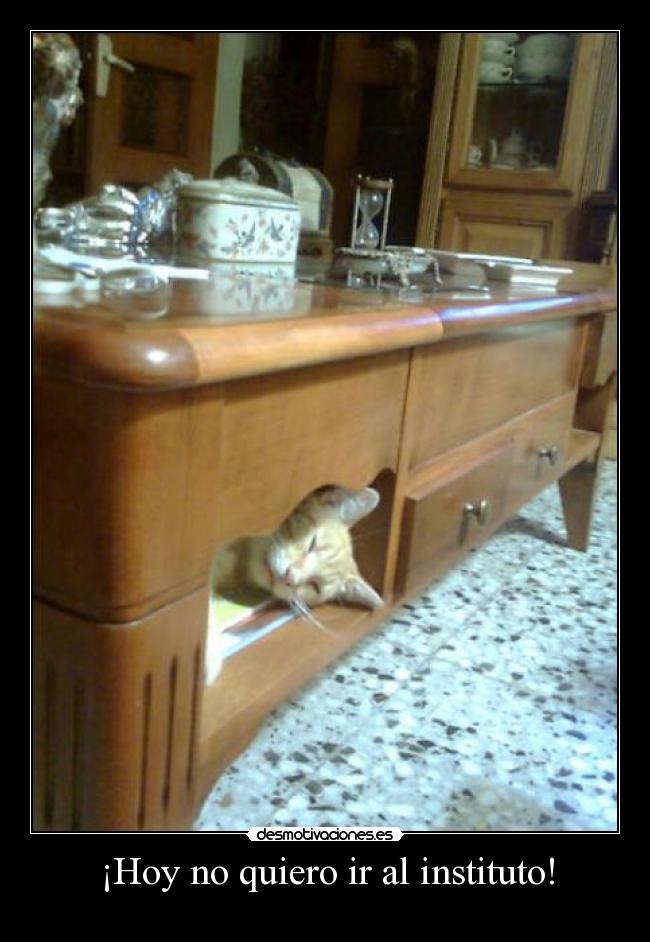 ¡Hoy no quiero ir al instituto! -