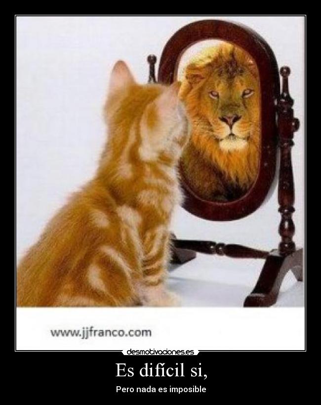 Es difícil si, - Pero nada es imposible