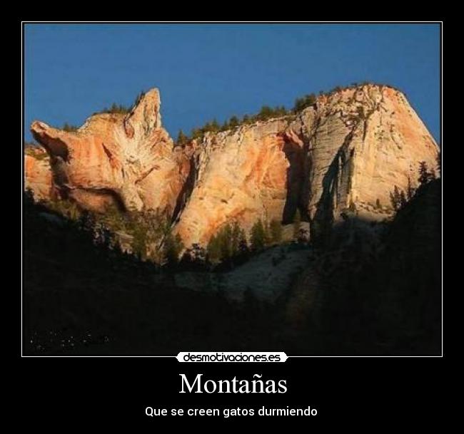 Montañas - Que se creen gatos durmiendo