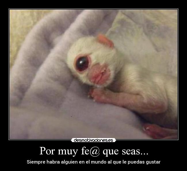 Por muy fe@ que seas... - Siempre habra alguien en el mundo al que le puedas gustar