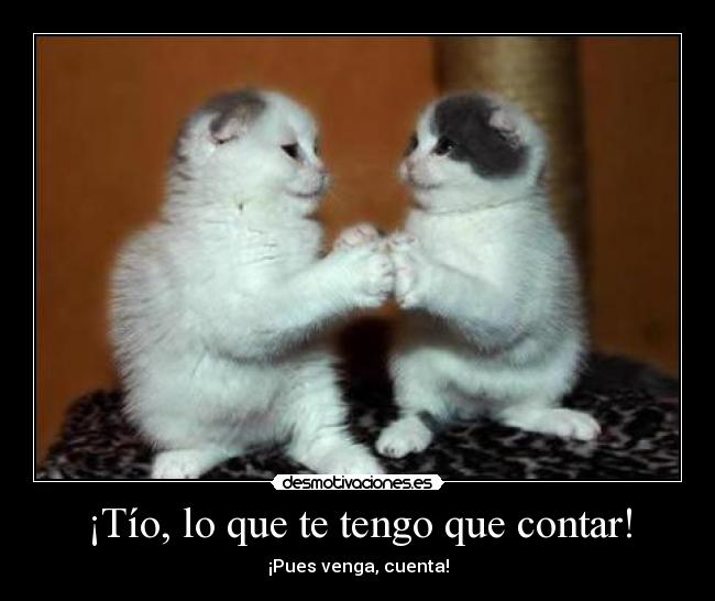 ¡Tío, lo que te tengo que contar! -