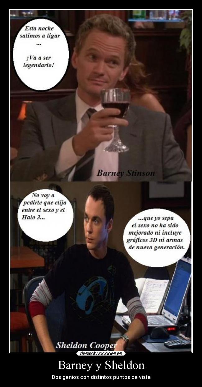 Barney y Sheldon - Dos genios con distintos puntos de vista
