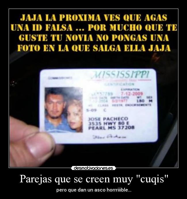 Parejas que se creen muy cuqis - pero que dan un asco horrriiible...