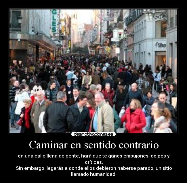 Caminar en sentido contrario -