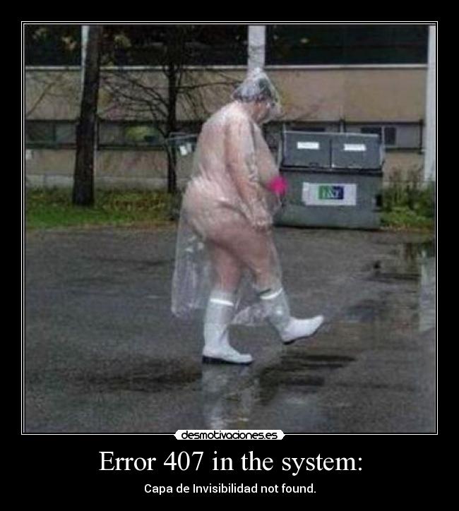 Error 407 in the system: - 